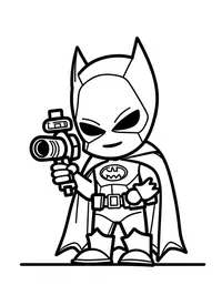 Batman monitoring crime via high-tech gadgets coloring pages