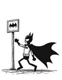 Batman stopping traffic to catch thieves