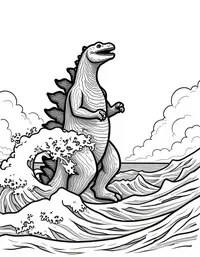 Godzilla's presence causes tidal waves