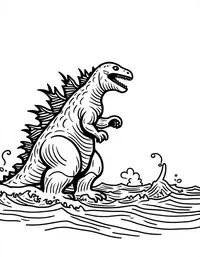 Godzilla's presence causes tidal waves