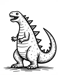 Godzilla's roar shakes the ground coloring pages