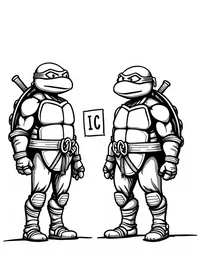 Ninja Turtles attending a comic book convention