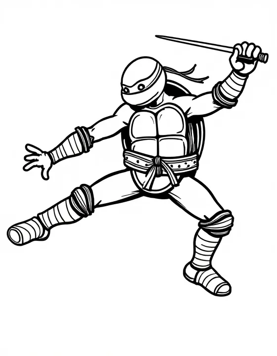 Ninja Turtles performing acrobatics