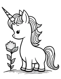 Unicorn drinks from a dew-covered leaf