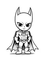 Simple and Easy batman coloring pages