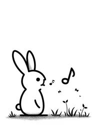 bunny listening to a cricket serenade