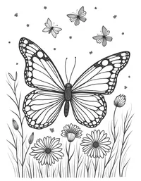 butterfly dances among colorful butterflies
