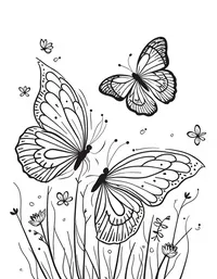 butterfly dances among colorful butterflies