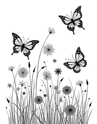 butterfly dances among colorful butterflies