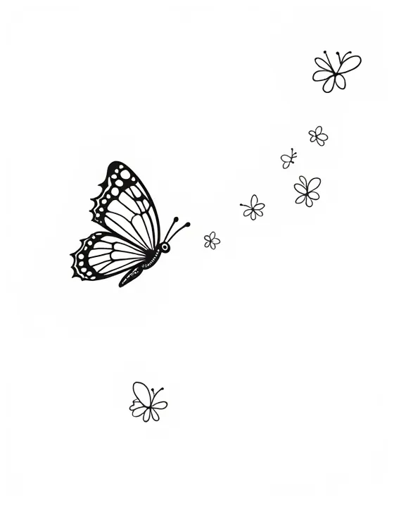 butterfly drifts on a gentle breeze