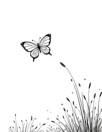 butterfly drifts on a gentle breeze