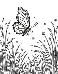 butterfly flies through a garden maze