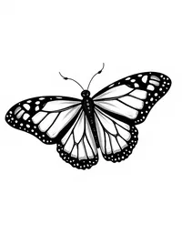 butterfly rests on a monarch butterfly's wing coloring pages