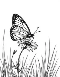 butterfly rests on a wildflower in a forest