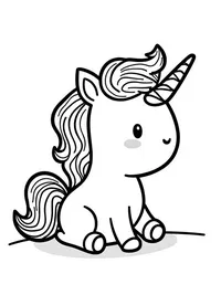 cute kawaii unicorn coloring pages