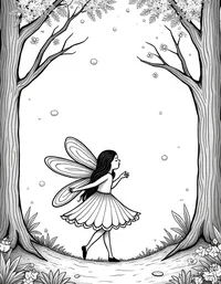 fairy dancing under moonlight in a enchanted forest