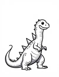 Simple and Easy godzilla coloring pages