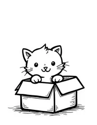 kitten exploring a garden coloring pages