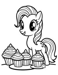 my little pony baking cupcakes for a charity event