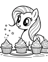 my little pony baking cupcakes for a charity event
