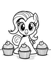 my little pony baking cupcakes for a charity event