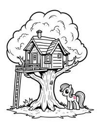 my little pony helping build a treehouse village