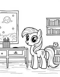 my little pony helping decorate a school classroom coloring pages