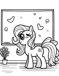 my little pony helping decorate a school classroom