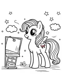 my little pony helping decorate a school classroom