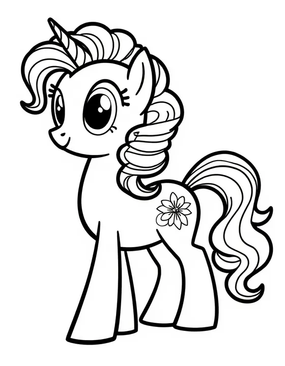 my little pony making crafts for an art project