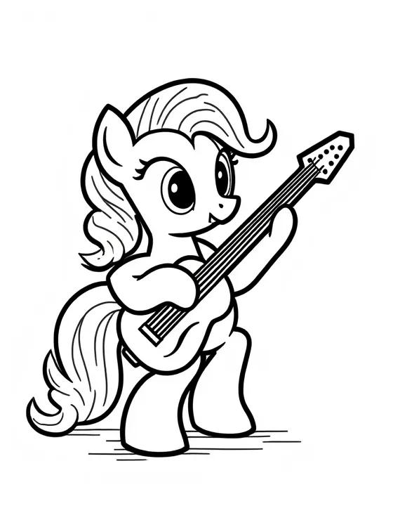 my little pony playing a musical instrument at a concert