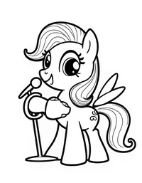 my little pony playing a musical instrument at a concert