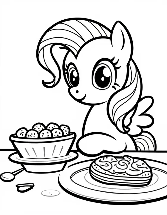 my little pony preparing food for a community potluck