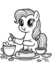 my little pony preparing food for a community potluck