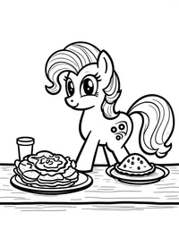 my little pony preparing food for a community potluck
