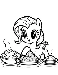 my little pony preparing food for a community potluck