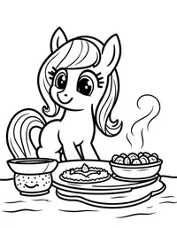 my little pony preparing food for a community potluck