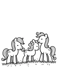 my little pony reading stories to a group of foals