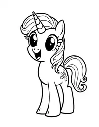 my little pony singing songs at a talent show coloring pages