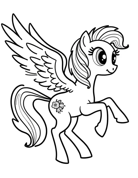 my little pony teaching flying lessons to young pegasus