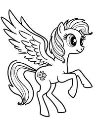 my little pony teaching flying lessons to young pegasus coloring pages