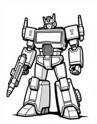 transformers defending a peaceful village coloring pages