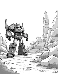 transformers exploring ancient ruins