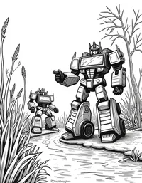 transformers navigating through a treacherous swamp