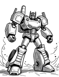 transformers rescuing people from a burning building coloring pages