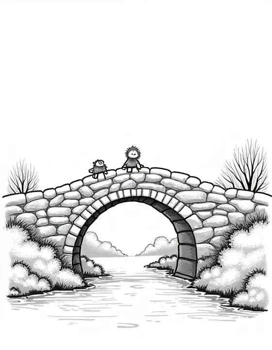 trolls building stone bridges