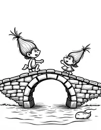 trolls building stone bridges