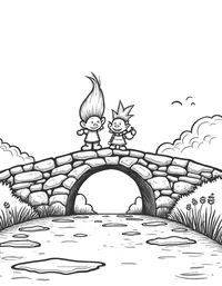 trolls building stone bridges