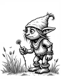 trolls collecting herbs in the highlands