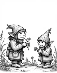 trolls collecting herbs in the highlands